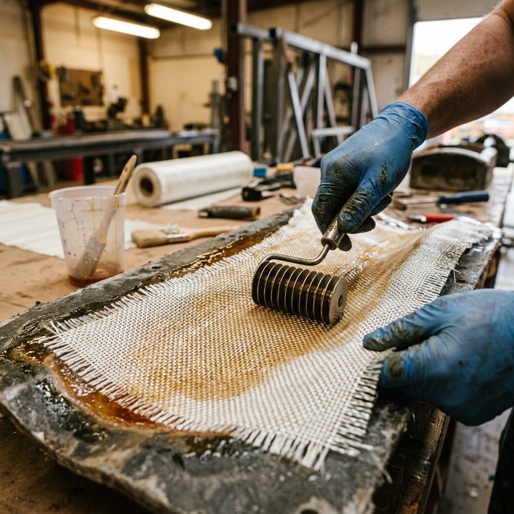 Proceso de fabricación en fibra de vidrio