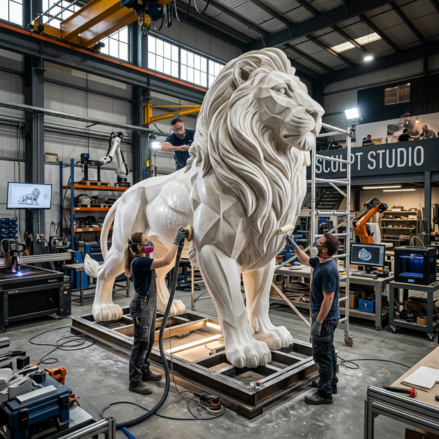 Escultura Monumental Hulk Fibra de Vidrio